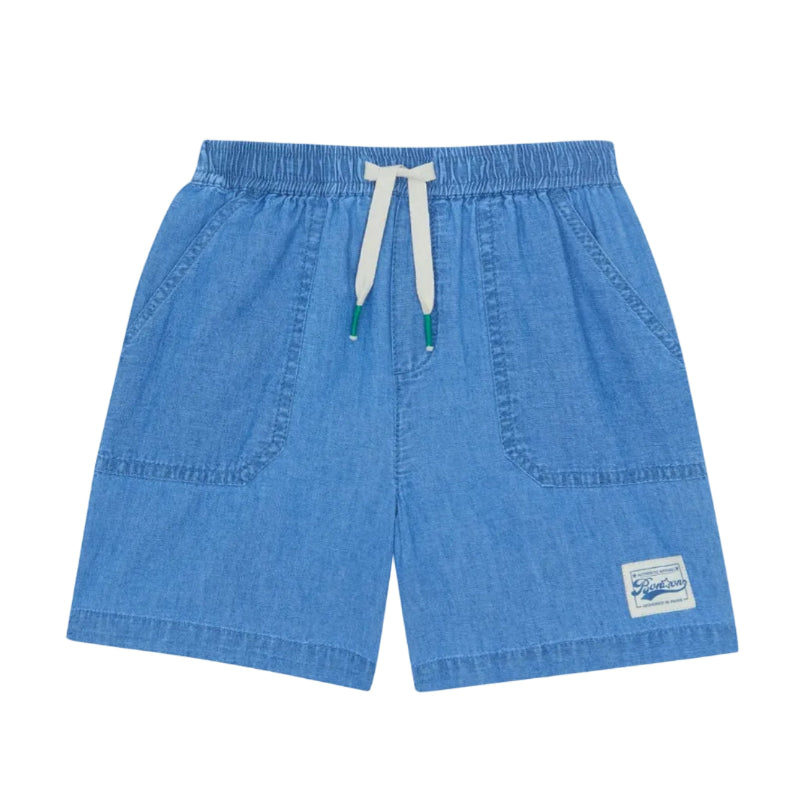 bonton naples chambray shorts blue