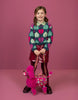 oilily vie heart cardigan deep teal