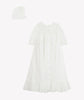 tartine et chocolat baptism gown with bonnet white