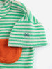 bobo choses terry baby t-shirt green stripes