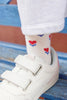 bonton mini hearts socks ecru