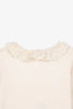 bonton piris ruffle collar baby t-shirt milk