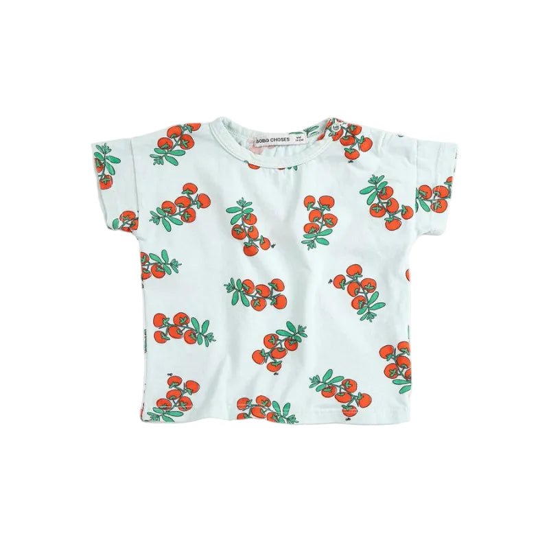 bobo choses juicy tomatoes all over baby t-shirt blue