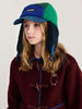 bobo choses color block sheepskin chapka green