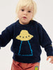 bobo choses pixel abduction baby sweater navy blue