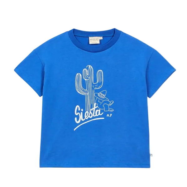 arsene & les pipelettes siesta t-shirt cobalt blue