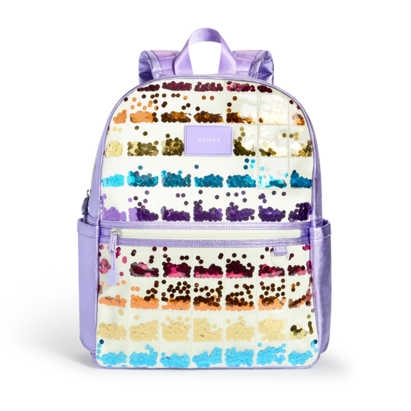 state bags kane kids backpack lilac quilted sequins