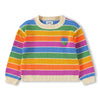 Colorful striped sweater with a heart molo gitty sweater heart rainbow