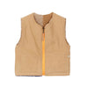 arsene & les pipelettes tricolor sherpa vest camel