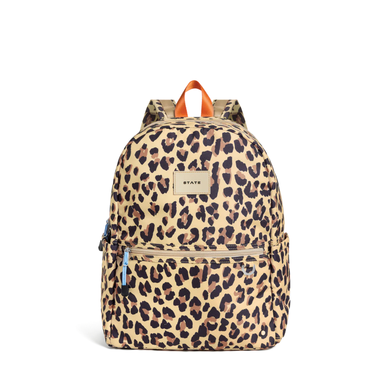 state bags kane kids double pocket travel backpack leopard