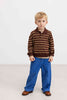 marmar copenhagen teno knit polo dark wheat stripe