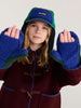 bobo choses color block sheepskin chapka green