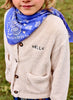 arsene & les pipelettes sherpa cardigan beige
