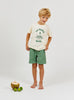 arsene & les pipelettes rustic bermuda shorts khaki green