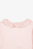 bonton piris ruffle collar baby t-shirt rose
