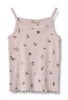 Pink tank top with floral pattern 