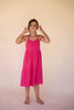 long live the queen crinkle summer dress bright pink