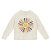 arsene & les pipelettes flower sweatshirt light beige