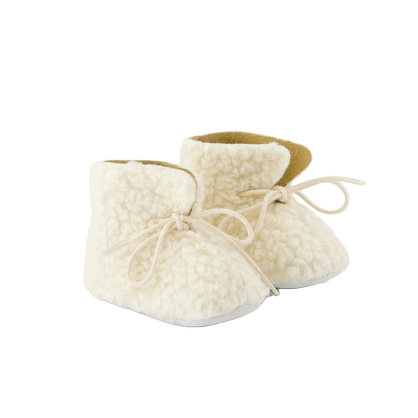 tartine et chocolat baby booties white