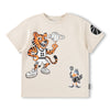 Beige t-shirt with a tiger graphic and basketball design molo rodney t-shirt basket mascots