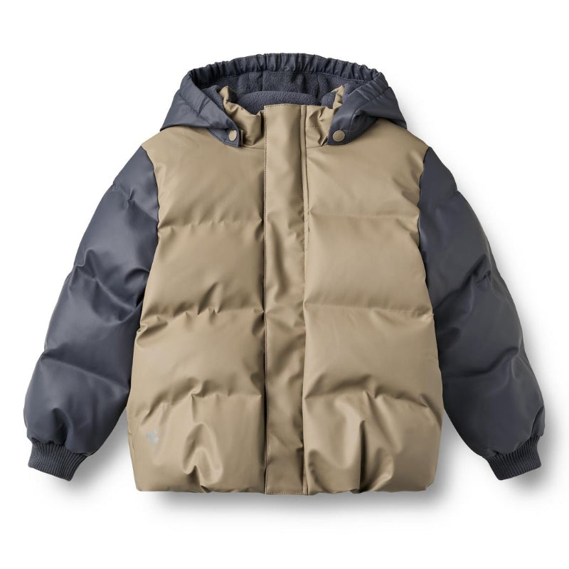 wheat shoore puffer jacket grey stone