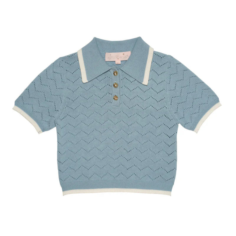 tutu du monde chelsea knitted top canal blue