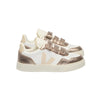 veja small v-90 velcro leather sneakers white sable bronze