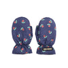 bobo choses stamp bloom all over mittens navy blue
