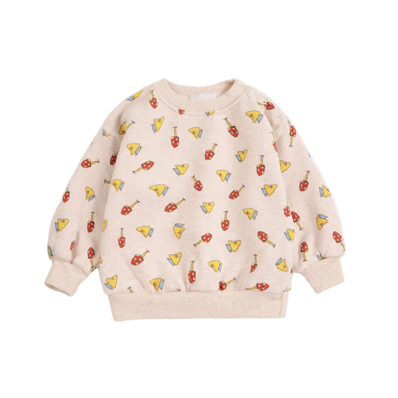 bobo choses mush monster duo all over baby sweatshirt off-white