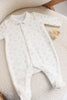 tartine et chocolat velour baby romper ecru bunnies
