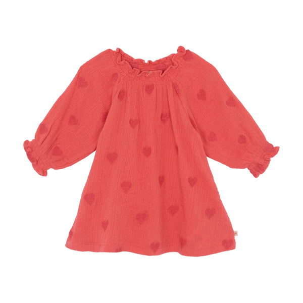 bonton milie baby dress rose faroe
