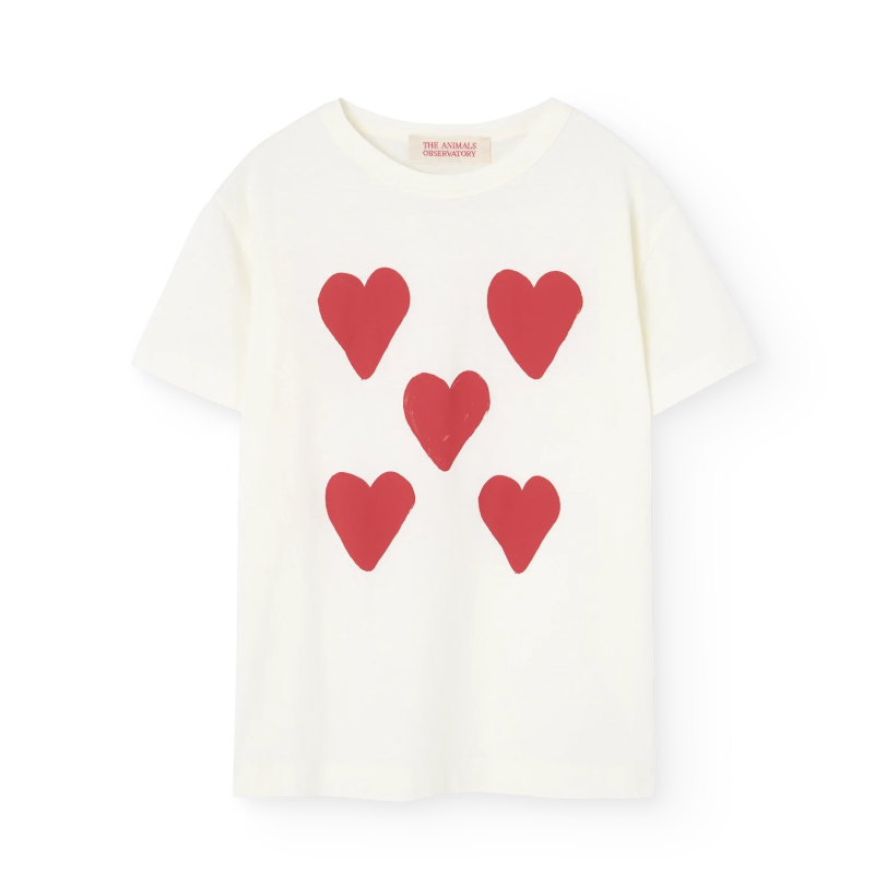 the animals observatory rooster kid t-shirt hearts