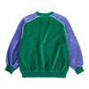 bobo choses color block velour sweatshirt green