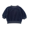 long live the queen puffed sweatshirt dark blue