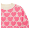 bonton lovely hearts sweater pink detail