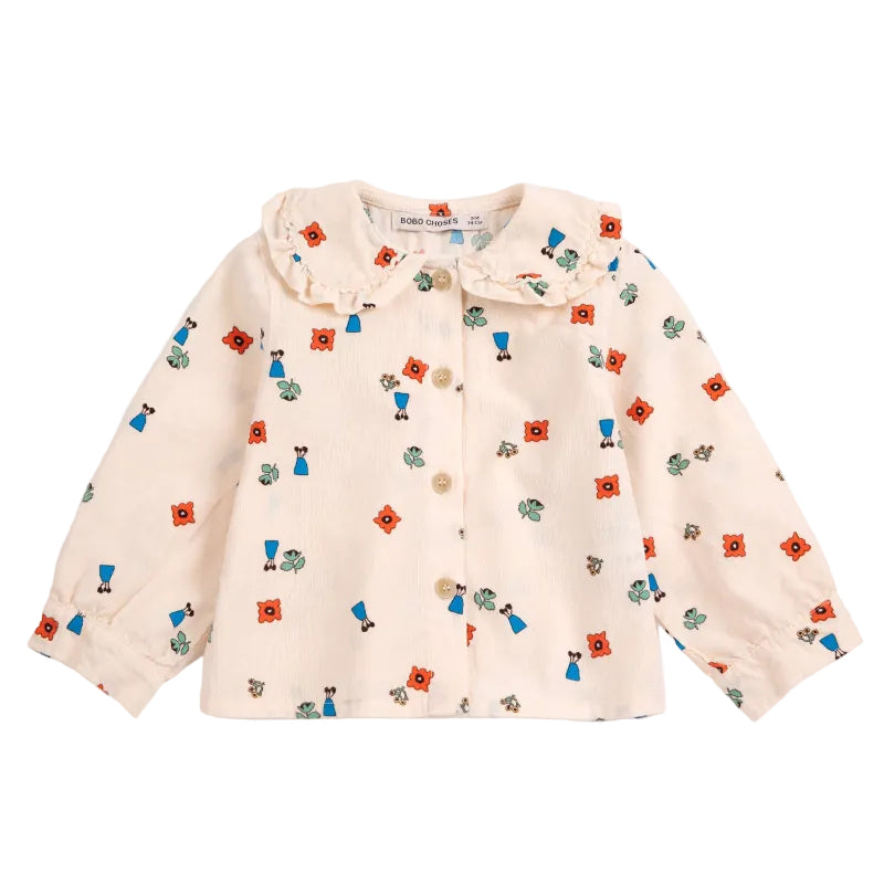 bobo choses blossom all over baby blouse off white