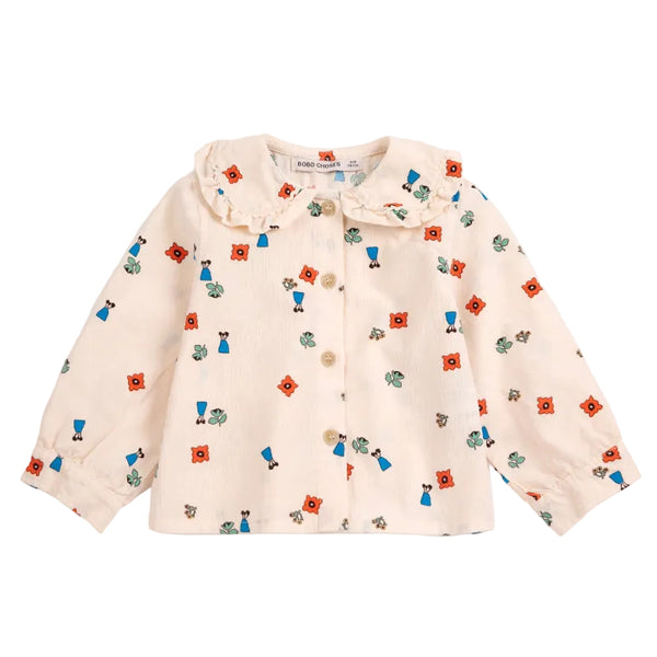 bobo choses blossom all over baby blouse off white