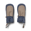 wheat technical baby mittens grey blue