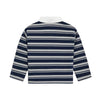 the new society glowee polo navy stripe