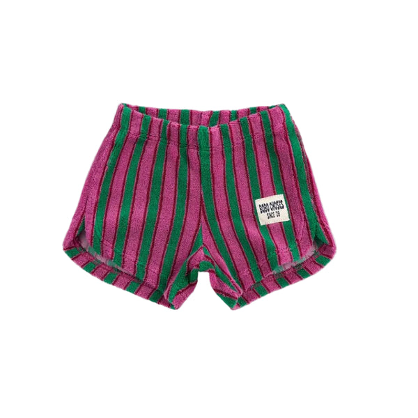 bobo choses striped terry cloth baby shorts multicolor