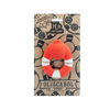 Red and white floatie toy on Oli & Carol packaging 