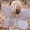 shimmer tulle mini bow hair clips