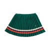 bobo choses stripes pleated woven skirt green