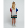 bobo choses stripes pleated woven skirt green