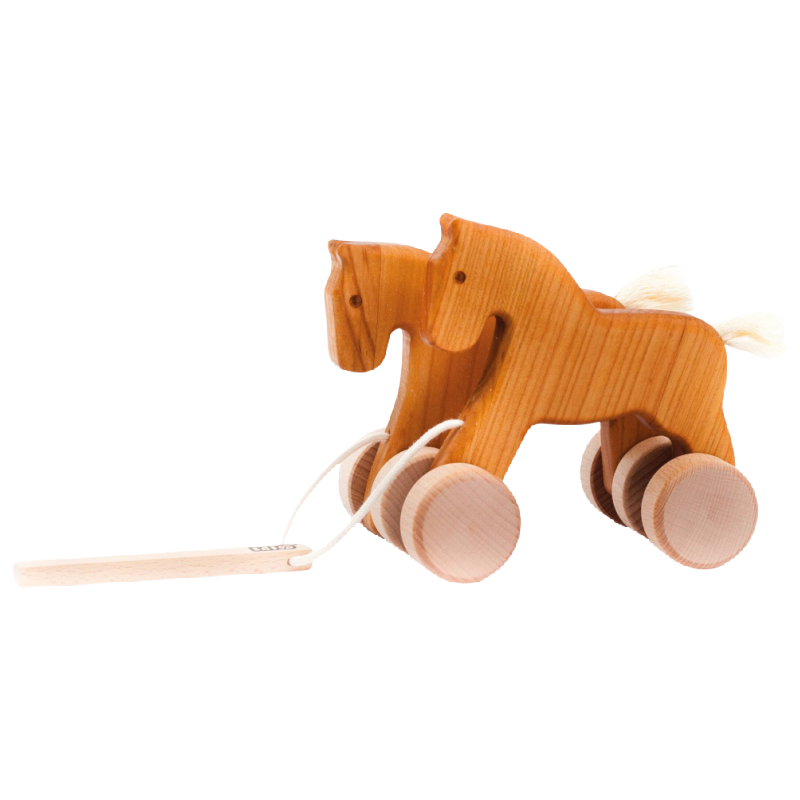 bajo double horses pull toy