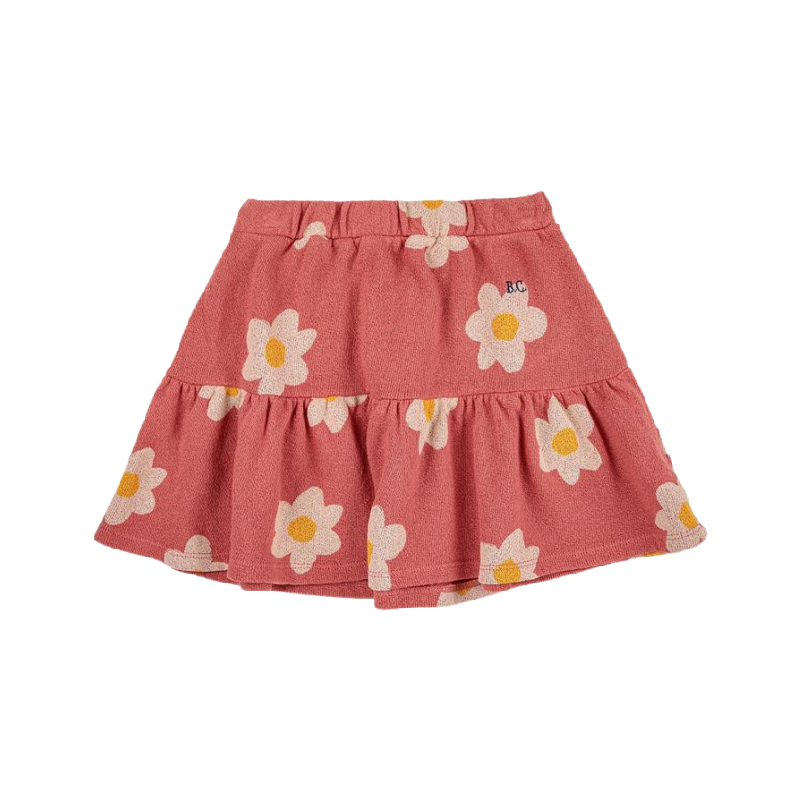 bobo choses retro flowers all over skirt pink