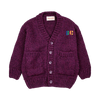 bobo choses big b cardigan plum