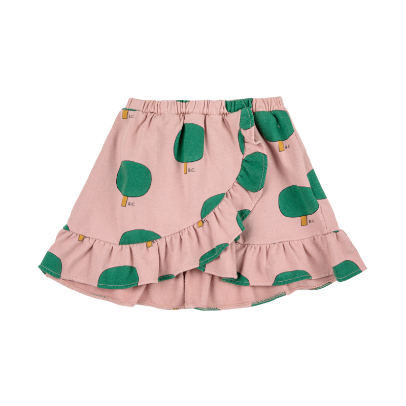 bobo choses green tree all over ruffle skirt