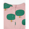 bobo choses green tree all over baby dress pink