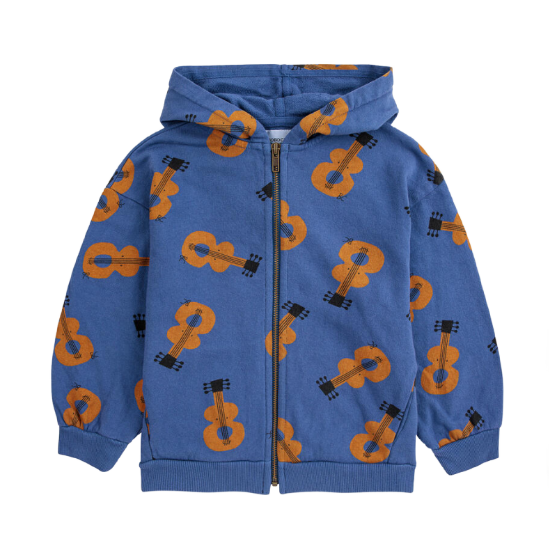 bobo choses acoustic guitar all over hoodie navy blue